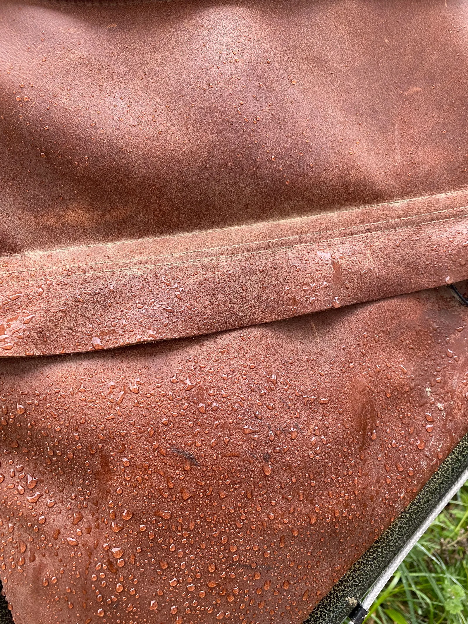 Leather bag close up